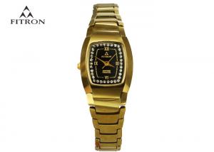 China Classic Quartz Japan Movt Womens Watch , Diamond Dial Fitron Wrist Watch on sale