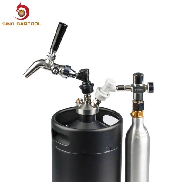 Insulated Pressurized 30psi Small Ball Lock Keg Soda Beer Dispenser With