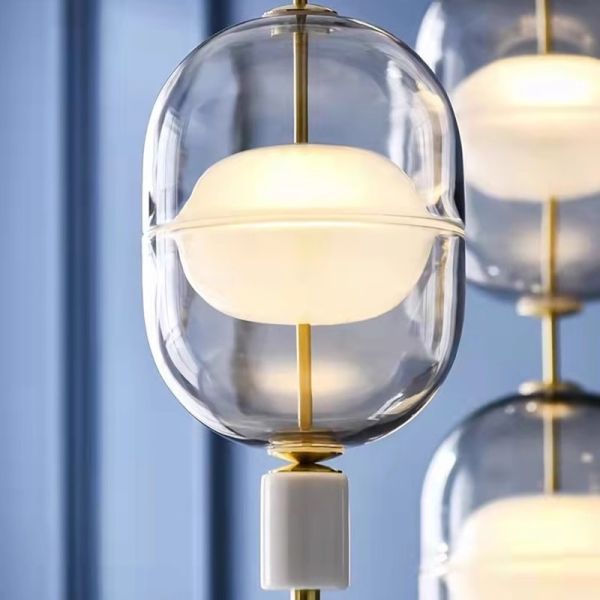 Post-modern Light Living Room Glass Pendant Light Creative Chandeliers for Home
