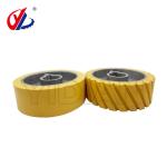 Yellow Feeding Roller Rubber Wheel With Aluminum Core For Woodworking Double