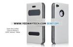 Super Slim Leather Case For iPhone 4S iPhone 4 (AT&T, Verizon) - White