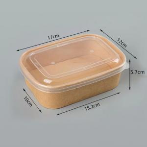 Wholesale Takeaway Square Paper Bowl With Lid Disposable Custom 500ml 750ml 1000ml from china suppliers
