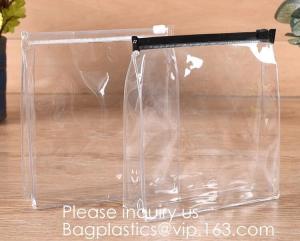 Wholesale Flat Type Clear Frosted Pvc/Eva Cosmetic Bag With Sewn Zipper,Brush Bag Makeup Wash Bag,Stylish, Practical, Portable, Co from china suppliers