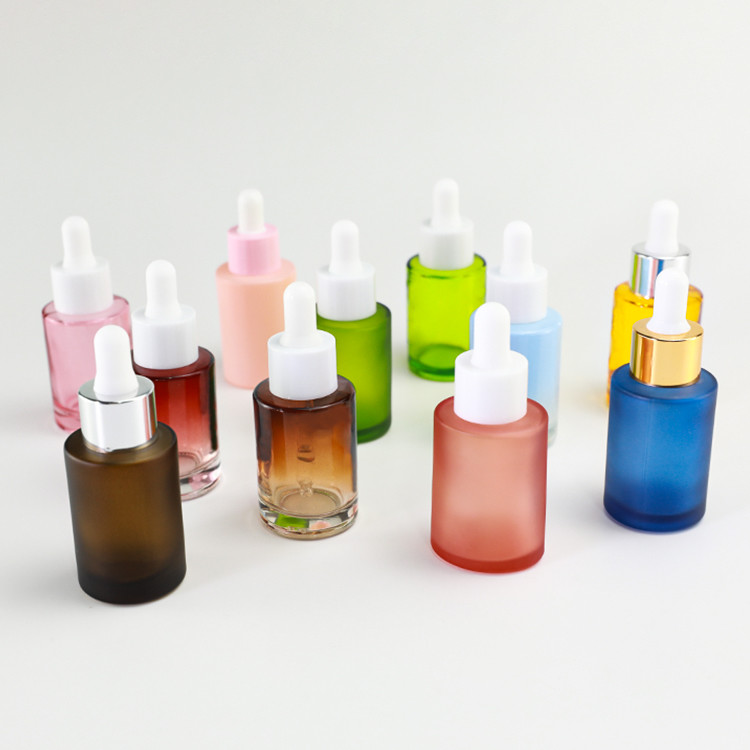 30ml Frosted Glass Serum Dropper Bottles Essential Oil Face Cream Packaging