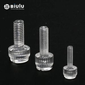 Wholesale Plastic PMMA Machining Slotted Knurled Rond Pan Head Transparent Screw from china suppliers