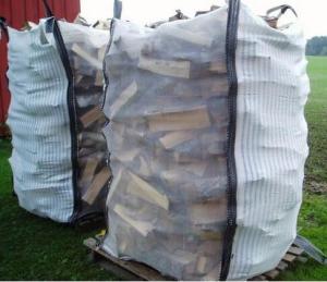 Wholesale Ventilated Firewood Mesh PP Bulk Bag Two Side Stripe Fabric 100% Virgin Polypropylene from china suppliers