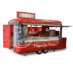 Customized 3.8*1.6*2.35m Mobile Food Truck with Full Kitchen and Customized