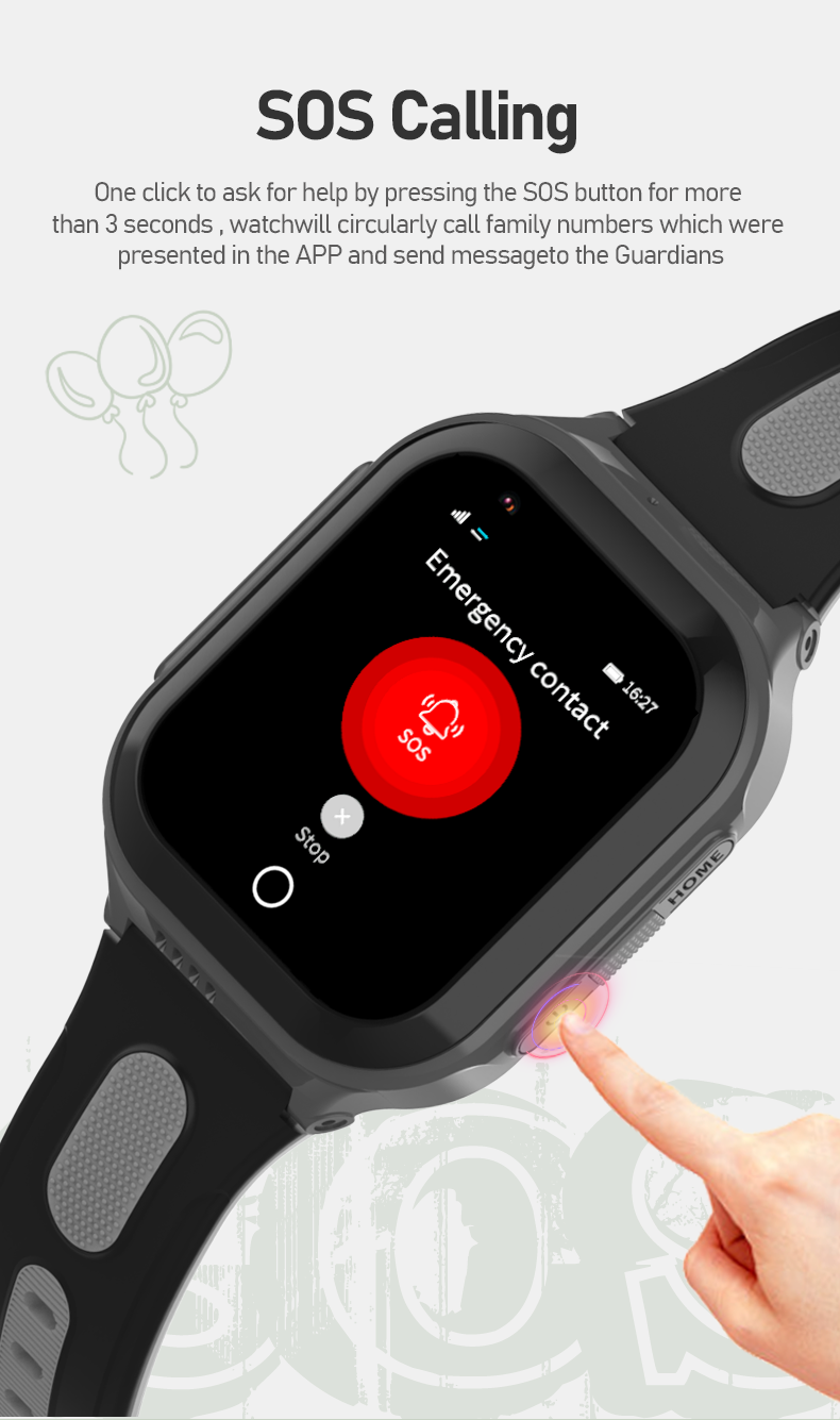 Eraysun Kids Boys Smart Watch 4G With Sim Card 1000mAh GPS WIFI Location Tracker SOS Video Call IP67 Smart Watch for Children