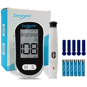 Wholesale 2023 Best Health Care Electronic Blood Glucometer Test Strips Sugar with 250 Memory Medical Equipment Glucometer from china suppliers