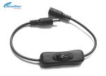 PVC Red DC Power Extension Cable Custom Male - Female 5.5X2.1mm With Switch