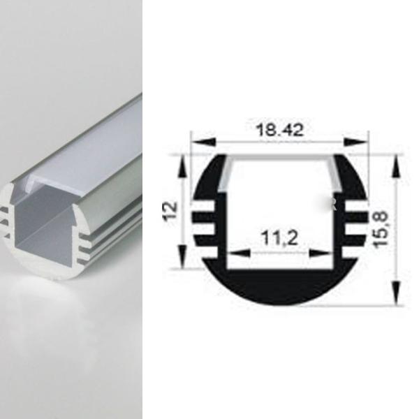 Al channel 10mm width PCB strip U shape aluminum profile for 3528 5050 5630