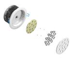 80% Energy Saving 15W, 1350 LM, AC 85 - 265V LED Down Lighting Lamps / LED