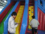 Double Lanes Accommodate Many People Small Or Big Full Size Jumbo Water Slide