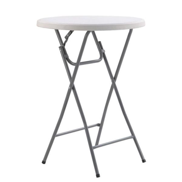 HDPE Plastic Folding Bar Height Bistro Table Portable Round For Party Event