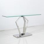 Silver Mirror SS Furniture Console Corner Hallway Table
