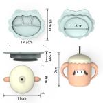 MHC Customized Silicone Baby Feeding Dispenser Plate Light Durable With Suction