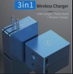 3 In 1 Power Bank Wireless Phone Charger 4500mAh Capacity PC Material 5V 2A