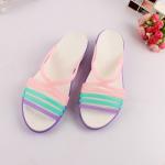 Ladys Tpu Upper Open Toe Eva Wedge Sandals