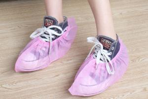 Wholesale Pink Color Disposable Shoe Protectors Non Woven Material With Elastic Top from china suppliers
