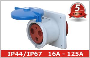 Wholesale CEE Flanged Industrial Electrical Straight or Angled Flush Mounted Sockets/Receptacle IP44/IP67 Standard16A,32A,63A,125A from china suppliers
