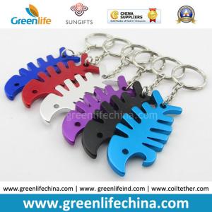 Wholesale Colorful Custom Cheap Bulk Blank Aluminum Metal Beer Keychain Bottle Opener w/Key Ring from china suppliers