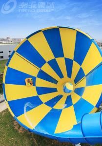 Wholesale Interesting 4 Rides Funnel Fiberglass Water Slides Floor Space 42M * 60M from china suppliers
