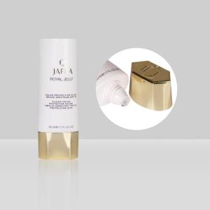 Wholesale 60-120ml D40mm Custom Cosmetic Tubes Plastic Facial BB Cream Tube With Hexagon Electroplate Screw Cap from china suppliers