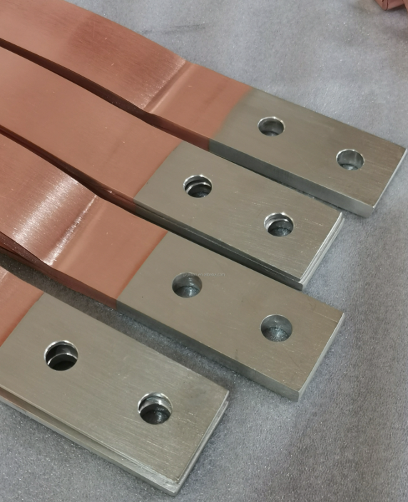 Flat Flexible Soft Laminated Copper Bus Bar Connector 100-200A