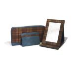 Saffiano Leather Polybag Womens Plaid Wallet , 10x8.5cm Clutch Leather Wallet