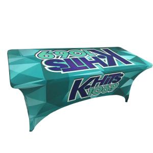 Wholesale Slim Fitted Custom Logo Tablecloths , Reusable Exhibition Table Covers from china suppliers