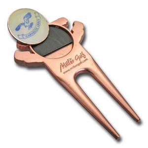 Wholesale Copper Metal Golf Repair Tool , Promotional Gift Personalized Divot Tool Pitchfork from china suppliers