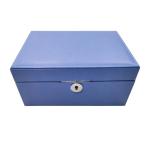 2Layer Leather Travel Jewelry Bracelet Organizer Lockable Jewellery Box