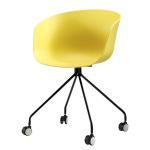 Simple Classic Plastic Rolling Desk Chair Multi Colors Available
