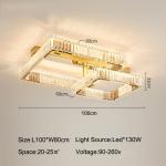 Luxury Living Room Smart Led Chandelier Modern Hall Glossy K9 Crystal Ceiling