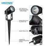 COB 5W Energy Saving Solar Powered Garden Lights D60mm H260mm