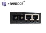 10/100M optic Media Converter Dual Fiber Single mode with 2 RJ45 ports IP switch