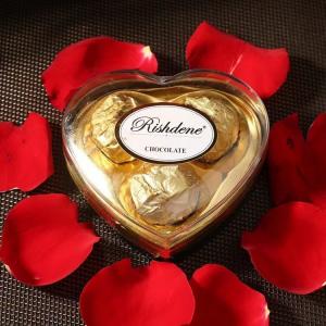 China 3PCS Palm Oil Heart Shape Boxes Sweet Chocolates With Peanut on sale