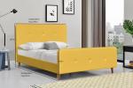 Modern Scandinavian Bed Frame Queen Size Fabric Upholstered Bed Manufacturer