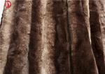 50 X 60 Inch Faux Fur Blanket , Warm Striped Dark Brown plush fur reversible