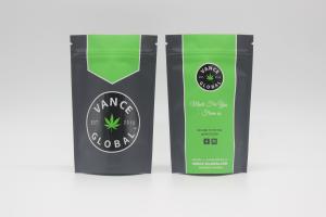 Wholesale Child Proof Matte Finished 3.5G Weed Mylar Bags Smell Proof Stand Up Zipper Pouch from china suppliers