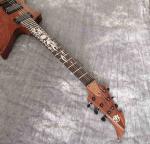 Rosewood Fingerboard Sun Inlays Fingerboard Electric Guitar in Brown with Black