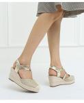 BS156 Slope Heel Platform Sandals Summer Sponge Cake Word With Roman All-Match