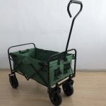 Leisure Folding Beach Wagon Green Utility Wagon With Air Wheel 80kgs
