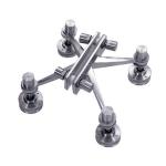 SUS304 SUS316 Stainless Steel Glass Spider Fittings Anti Corrosion Glass Wall