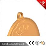 Factory direct handbag metal woodpecker logo tag,50.63mm gold color tag