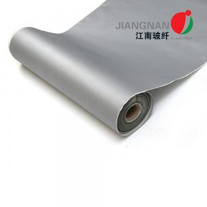China Stainless Steel Wire Reinforced Fiberglass Cloth With PU Coating 0.7mm For Fire Blanket Smoke Curtains on sale