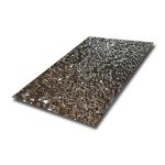 Mirror Polished Water Ripple Stainless Steel Sheet 430 PVD Color 1219mm