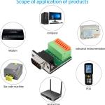 DB9 D Sub 9 Pin Female Male RS232 Serial Adapter to Screw Terminal Blocks