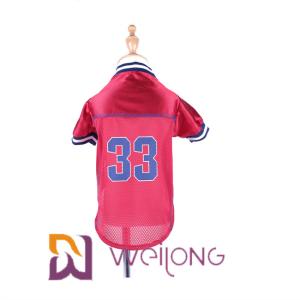 Wholesale Mesh Pet T Shirt Customizable Rubber Print Number Summer T Shirts For Dogs from china suppliers