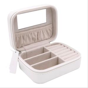 Wholesale 13cm 11cm 6cm Small Jewelry Box With Mirror Multi Layer For Earrings Earrings Rings from china suppliers